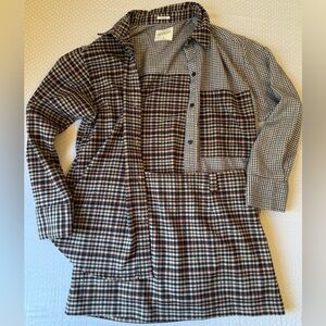 Abercrombie & Fitch Black and Brown Shirt Jacket and mini skirt set